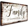 Family is Everything Wall Decor-Rustic Family Quote Print Canvas for Farmhouse-Family Signs Wall Art- Framed Artwork Wall Decoration for Living Room,B