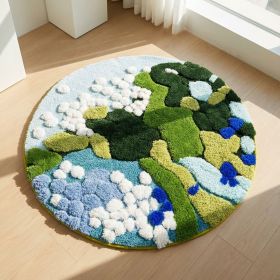 3D Colorful Cartoon Rugs, Colorful Flower Floor Mats, Cute and Beautiful Bedroom Rugs, Super Soft Bedroom Area Rugs, Non-Slip Quick Drying Long Bath M