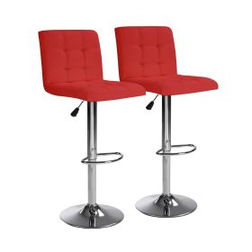 Counter Height Bar Stools Set of 2 Red