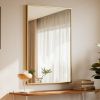 28"x20" Rectangular Bathroom Mirror Decorative Wall Mounted Vanity Mirror, Gold