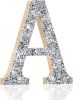 5.7 Inch Marquee Letters Wall Decor, Diamond Monogram Wooden Alphabet Signs, Living Room Bedroom Office Home Decor Wall Art, Initial Decorations Gifts