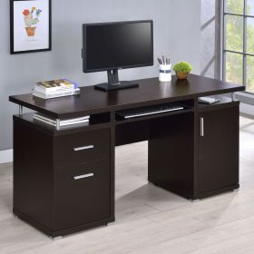 Rochelle Cappuccino 2-Drawer Office Computer Desk