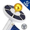 42 LED Solar Flagpole Light Garden Umbrella Light Outdoor Waterproof Landscape Street Flag Pole Lamp For Tent Camping(TK Temu Self Collection)