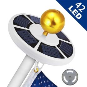 42 LED Solar Flagpole Light Garden Umbrella Light Outdoor Waterproof Landscape Street Flag Pole Lamp For Tent Camping(TK Temu Self Collection)