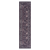 MAVAL Black Washable Rug 120*30 inch Runner Rug (Black+Burgundy, 120*30 inch)