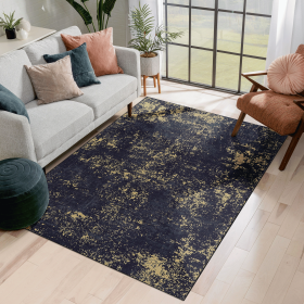 4x6 Area Rug, Washable Rug, Low-Pile, Non-Slip, Non-Shedding, Foldable, Kid & Pet Friendly - Area Rugs for living room, bedroom, kitchen, dining room