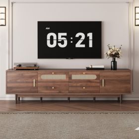 76" TV Stand with Drawers for Living Room/Bedroom, Modern Chic Entertainment Center for TVs Up to 85 inches, Entertainment Center with Storage--Not su