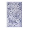 LOOM & LUXE Blue Area Rug 5x8, Washable Rug, Low-Pile, Non-Slip, Non-Shedding, Foldable, Kid & Pet Friendly - Area Rugs for living room, bedroom, kitc