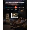 Outdoor Water Fountain, 35.63 in Height Fountain and Waterfall, 4-Tier Floor Standing Cascading Fountains with LED Light and Pump, Block Stack Style,