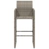Grey Rattan Garden Bar Stool