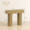 42 Inch Console Table, Sofa Table Behind the Couch with Thickened Tabletop for Living Room, Hallway, Entrance, Oak