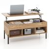 Lift Top Coffee Table with Metal Legs
