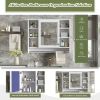 3-in-1 Bathroom Mirror Cabinet, 36-inch Wall Mounted Medicine Cabinet with Adjustable Shelf & Soft Close Door, High-Define Mirror with Storage for Bat
