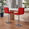 Counter Height Bar Stools Set of 2 Red