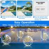 2 Pack Outdoor Solar Pool Lights, LED Light Up Balls with Remote, 3200K Warm Glow, 3 Lighting Modes & 4-Level Brightness& Auto On at Dusk, IP68 Waterp