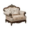 Traditional Luxury Accent Chair Cherry Finish