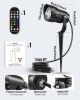 12W Halloween Spotlight Outdoor with Remote Plug Timer Color Changing 120V Landscape Lighting Waterproof Dimmable LED Spot Light for Yard Christmas Ou