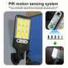 6 packs Solar Powered Motion Sensor Outdoor Garden Light with 108 COB LED Lights