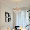20" Modern Crystal Pendant Chandelier with Golden Finish – Elegant 11-Light Hanging Light Fixture Tiered Design for Dining Room, Living Room, or Entry