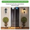 1-Pack Vintage Wall-Mounted Outdoor Lantern Light – Elegant Black Metal Sconce for Porch, Patio, and Garden Lighting (Bulb Not Included)