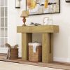 42 Inch Console Table, Sofa Table Behind the Couch with Thickened Tabletop for Living Room, Hallway, Entrance, Oak