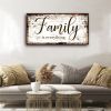 Family is Everything Wall Decor-Rustic Family Quote Print Canvas for Farmhouse-Family Signs Wall Art- Framed Artwork Wall Decoration for Living Room,B