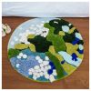3D Colorful Cartoon Rugs, Colorful Flower Floor Mats, Cute and Beautiful Bedroom Rugs, Super Soft Bedroom Area Rugs, Non-Slip Quick Drying Long Bath M