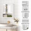 Wall-Mounted Storage Cabinet with Magnetic Lock, Waterproof Space-Saving Organizer for Bathroom, Kitchen, and Home Use