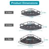 Space-Saving Floor-to-Ceiling Corner Shower Caddy with 4 Adjustable Shelves and Towel Bar - Rustproof Carbon Steel, No-Drill Easy Installation, Ideal