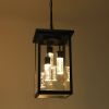 5CCT LED Outdoor Pendant Light 3 Light Black