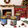 Christmas Scenes Candle Set Gifts- Perfect for Home Decor Holiday Scented Candles, 4 Pack Soy Candles for Men and Women, New Year Aromatherapy (Christ