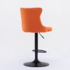 A&A Furniture,Swivel Velvet Barstools Adjusatble Seat Height from 25-33 Inch,17.7inch base, Modern Upholstered Bar Stools with Backs Comfortable Tufte