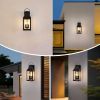 20'' Outdoor Wall Light,2-Pack Porch Light Outdoor Wall Sconce Lantern, 2-Light Modern Black Exterior Lighting Fixture Wall Mount, Outside Light for H