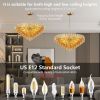 37" Gold Smoke Glass 14-Light Chandelier