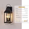 20'' Outdoor Wall Light,2-Pack Porch Light Outdoor Wall Sconce Lantern, 2-Light Modern Black Exterior Lighting Fixture Wall Mount, Outside Light for H