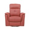 Red Leather Upholstered Swivel Glider Reclining Chair Luxury Living Room Furniture Comfort Chair 1pc Plush Comfort