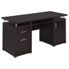 Rochelle Cappuccino 2-Drawer Office Computer Desk