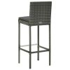 Bar Stool Set of 2 Gray