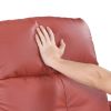 Red Leather Upholstered Swivel Glider Reclining Chair Luxury Living Room Furniture Comfort Chair 1pc Plush Comfort