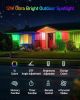12W Halloween Spotlight Outdoor with Remote Plug Timer Color Changing 120V Landscape Lighting Waterproof Dimmable LED Spot Light for Yard Christmas Ou