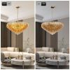 37" Gold Smoke Glass 14-Light Chandelier
