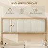 Full Bed Frame with Headboard Full Size Platform Bed Frame with Wooden Slats No Box Spring Needed Easy Assembly Oak