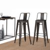 Rayne - 30" Metal Bar Stool (Set of 2) - Gun Metal Grey