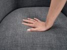Style Comfort Accent Chair Gray Upholstery Durable Frame Solid Wood Legs Contemporary Living Room Furniture 1pc