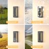 3-Tier 15.7 in Outdoor Light Fixture Black Exterior Wall Light LED Modern Wall Sconce Waterproof Outdoor Garage Lighting(2 Pack)