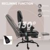 High Back Massage Office Chair with 6-Point Vibrating Pillow Lumbar Support Recliner Black