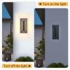 3-Tier 15.7 in Outdoor Light Fixture Black Exterior Wall Light LED Modern Wall Sconce Waterproof Outdoor Garage Lighting(2 Pack)