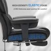 Office Chair with Foot Rest and Waist Lumber Support, Ergonomic Gaming Chair with Adjustable Height Headrest, High-Back Leather Reclining Chair for Ho