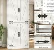 72" Tall White Kitchen Pantry Cabinet Farmhouse Storage with 8 Door Racks And Adjustable Shelves for Kitchen Organization