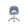 Fabric Upholstered Open Back Office Chair, Grey for Teens and Adults